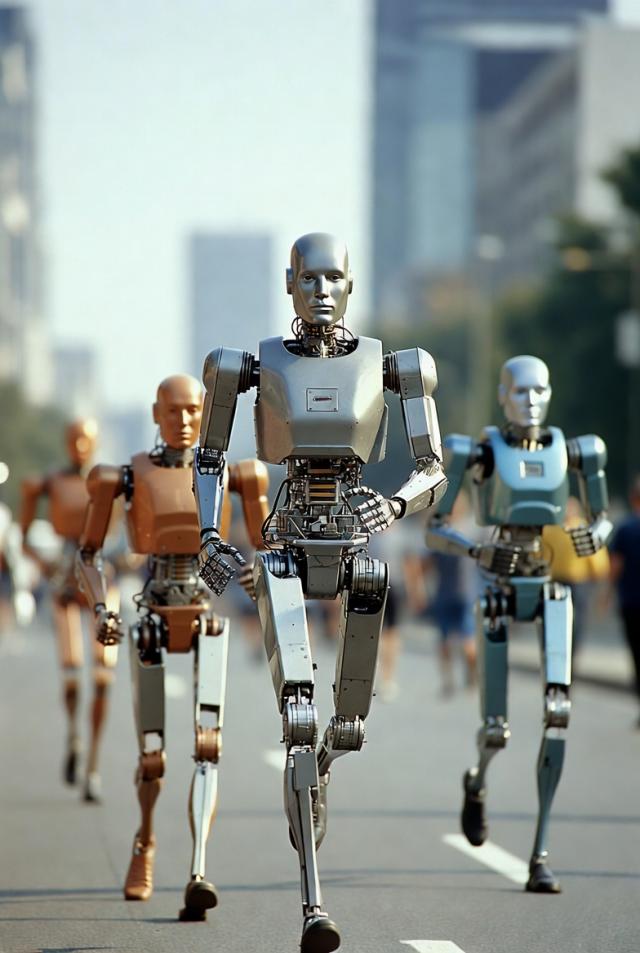   Los robots chinos se imponen a los humanos por primera vez en la media maratón de Pekín